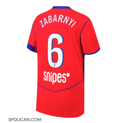 Muški Nogometni Dres Paris Saint-Germain Illia Zabarnyi #6 Rezervni 2025-26 Kratak Rukav Muški Nogometni Dres Paris Saint-Germain Illia Zabarnyi #6 Rezervni 2025-26 Kratak Rukav